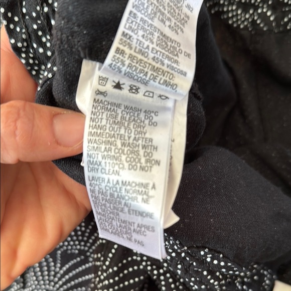 Roxy Beachy Drawstring Pants in Black and White Sz L - Picture 10 of 13